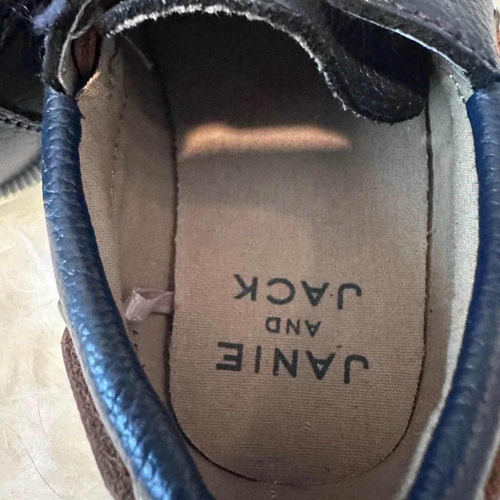 Janie & Jack Leather Baby Toddler Boat Shoe | Size 4c